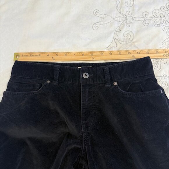 LL Bean Pants Womens Size 8 Black Soft Velvet Outdoors Thick Favorite Fit - Picture 6 of 10